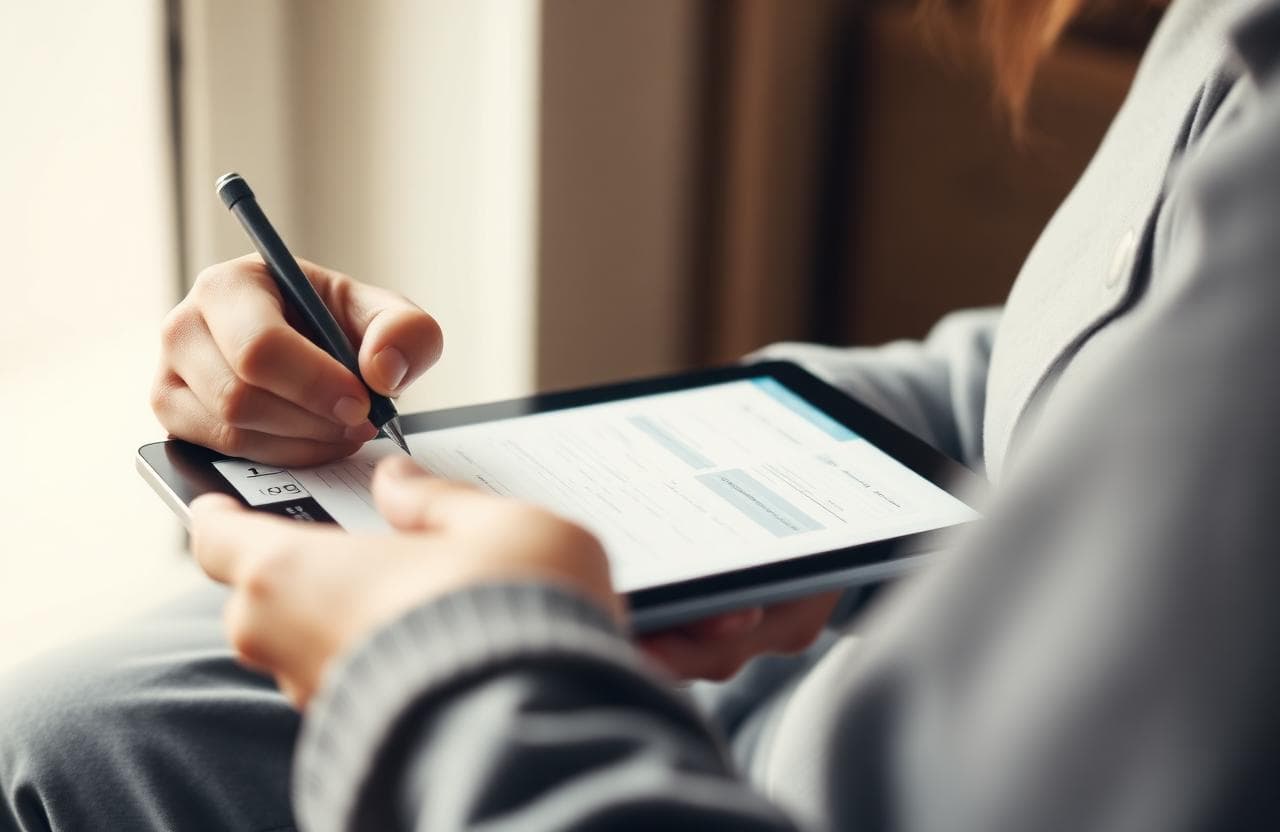 Person testing a digital application