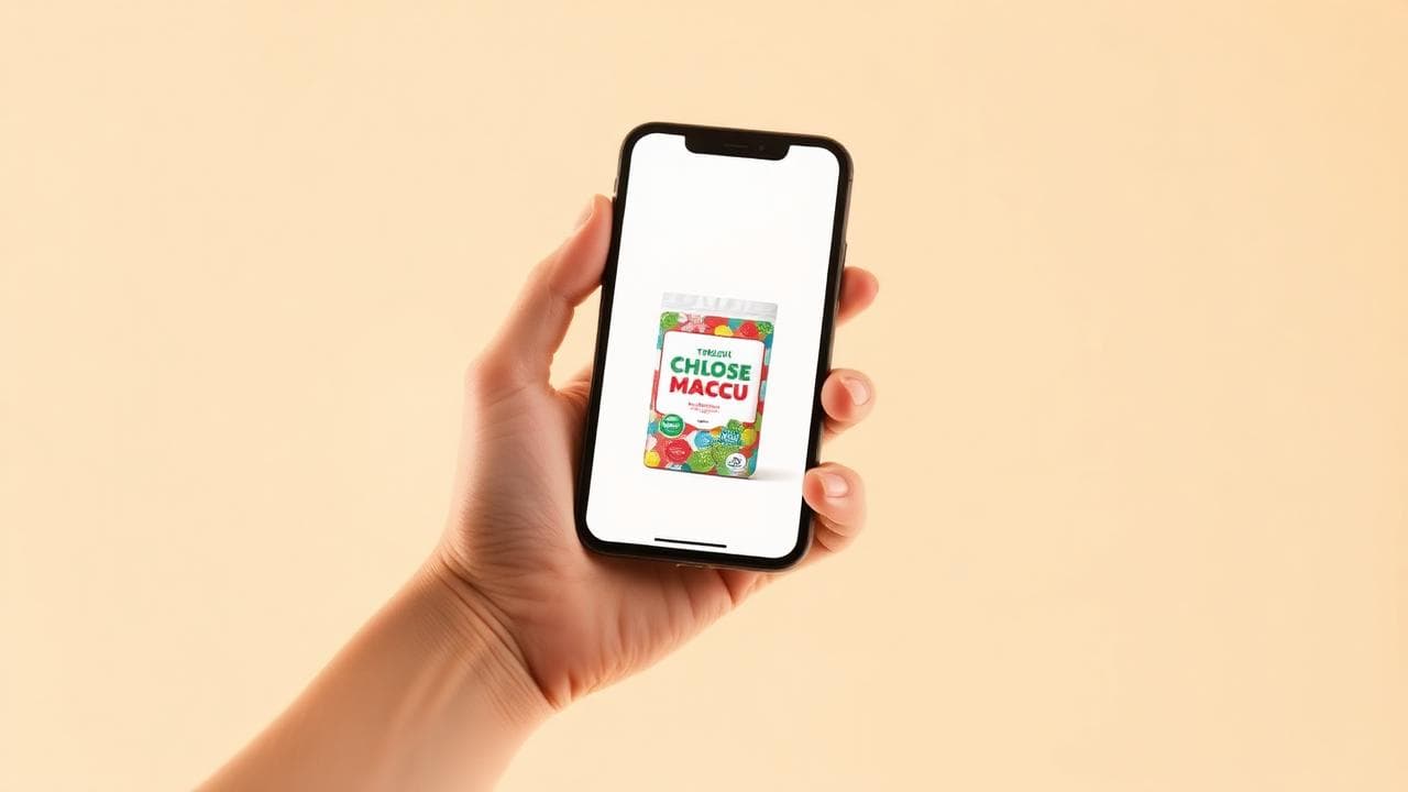 Smartphone zeigt Produkt-Mockup